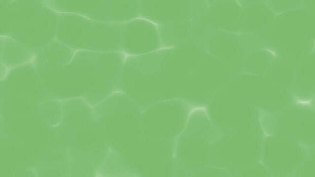 Overhead View of Shimmering Green Water Surface Reflecting Sparkling Light. Animation of the Water Seen from Directly Above. High-Definition 4K Motion Graphic for Multimedia Use.