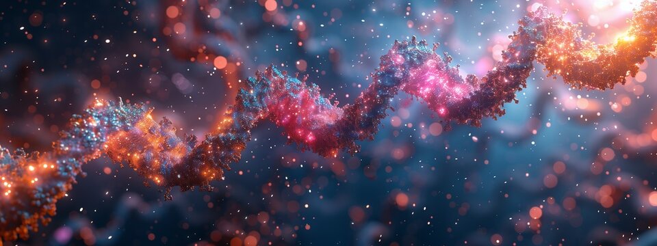DNA a computer generated image of a group of cells floating in the air