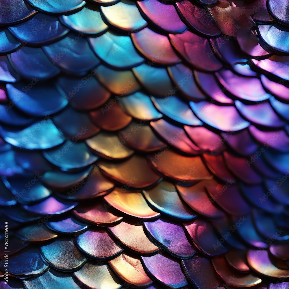 Aufkleber vibrant holographic snake scale textile pattern generative ai