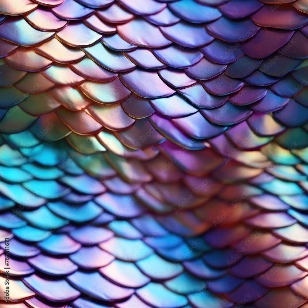 Poster holographic snake-inspired textile pattern generative ai