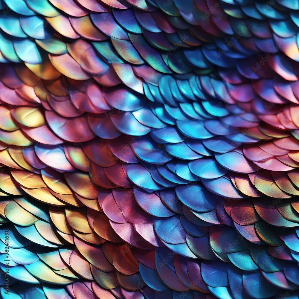 Aufkleber holographic snake scale textile pattern generative ai