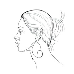 Continuous One Line Drawing of a Human Ear for World Deaf Day Generative AI