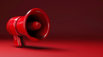 a red megaphone on a red background with a red background