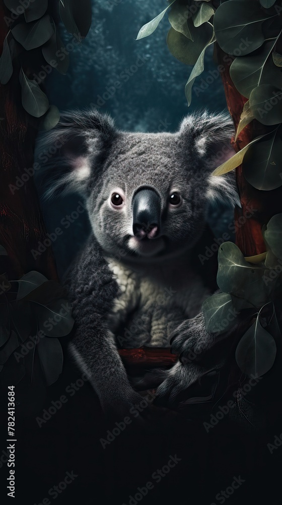 Poster Hyper-Realistic Artwork on Dark Background Generative AI