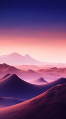 Serene Minimalist Mountain Landscape Generative AI