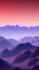 Fiery Minimalist Mountain Landscape Generative AI