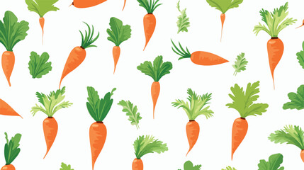 Carrot seamless pattern background vector 2d flat c