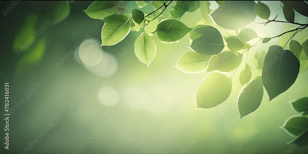 Aufkleber serene nature backdrop with soft bokeh lighting generative ai