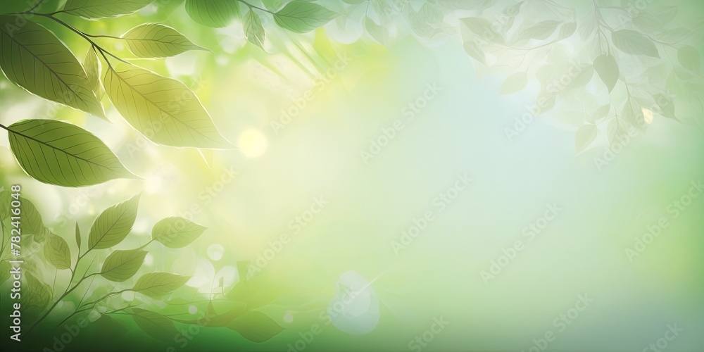Aufkleber serene natural background with soft bokeh generative ai