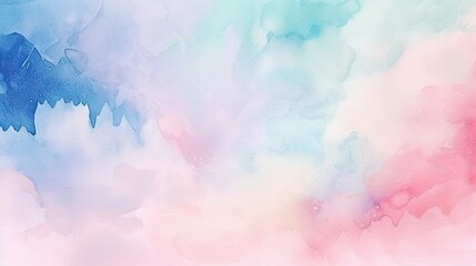Soft and Dreamy Pastel Watercolor Background Generative AI - obrazy, fototapety, plakaty