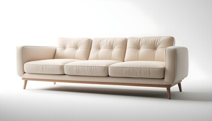 Sofa isolated on white background. Including cutting outline. Concept for presenting modern furniture.
