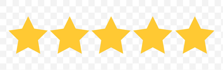 Five stars icon Vector. Star icon collection. Blank star vector icons set with shadow. Black line stars mock up isolated on transparent background. Vector design element. 123