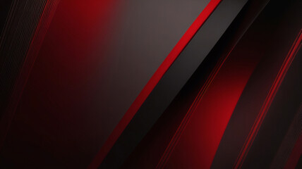 光線と光沢のある線を持つ抽象的な赤と黒のメタリックのイラスト。背景の金属フレームのデザイン。壁紙、バナー テンプレートのベクター デザイン現代デジタル技術コンセプト	 - obrazy, fototapety, plakaty