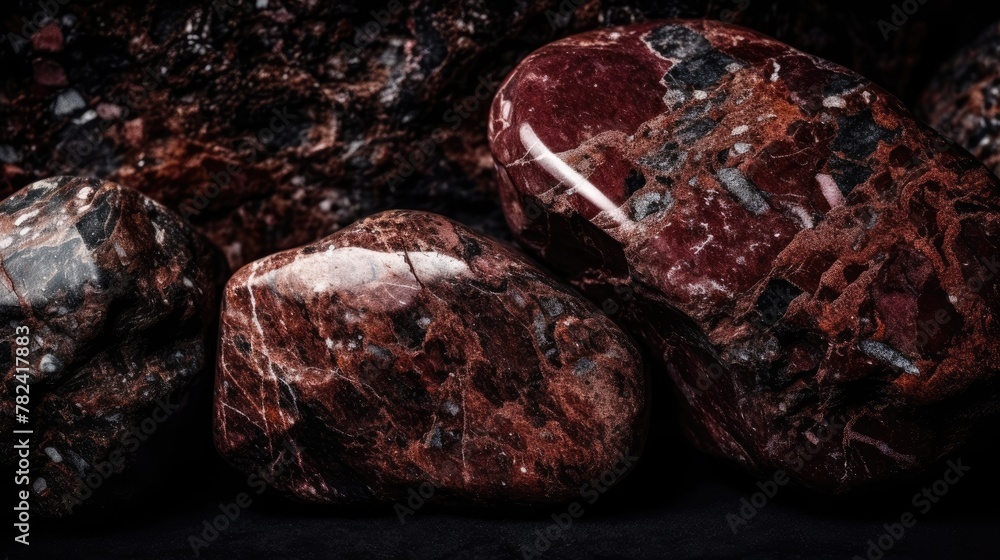 Poster striking maroon and red stone textured background generative ai