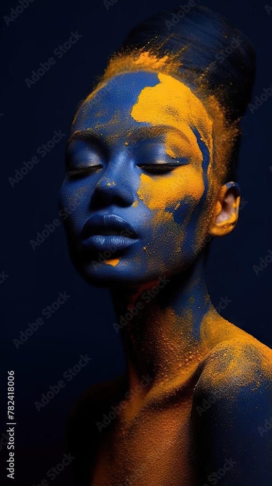 Poster captivating cobalt swirls: an ethereal abstract composition generative ai