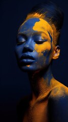 Captivating Cobalt Swirls: An Ethereal Abstract Composition Generative AI