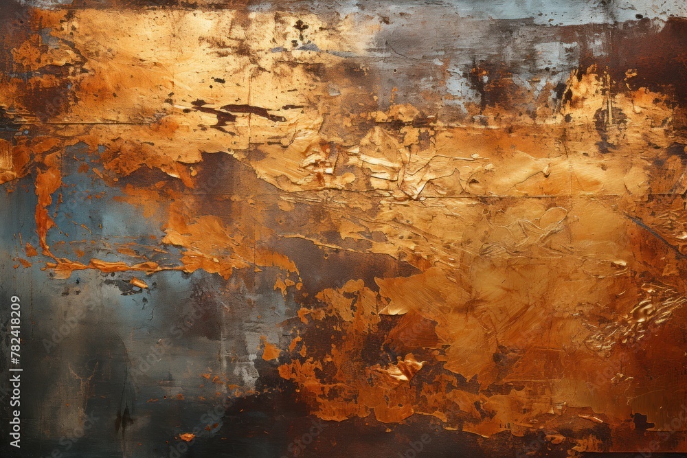 Poster rustic metallic grunge background generative ai