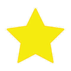 Obraz premium star vector icon on white background. flat rank. Black, yellow favorite symbol.12