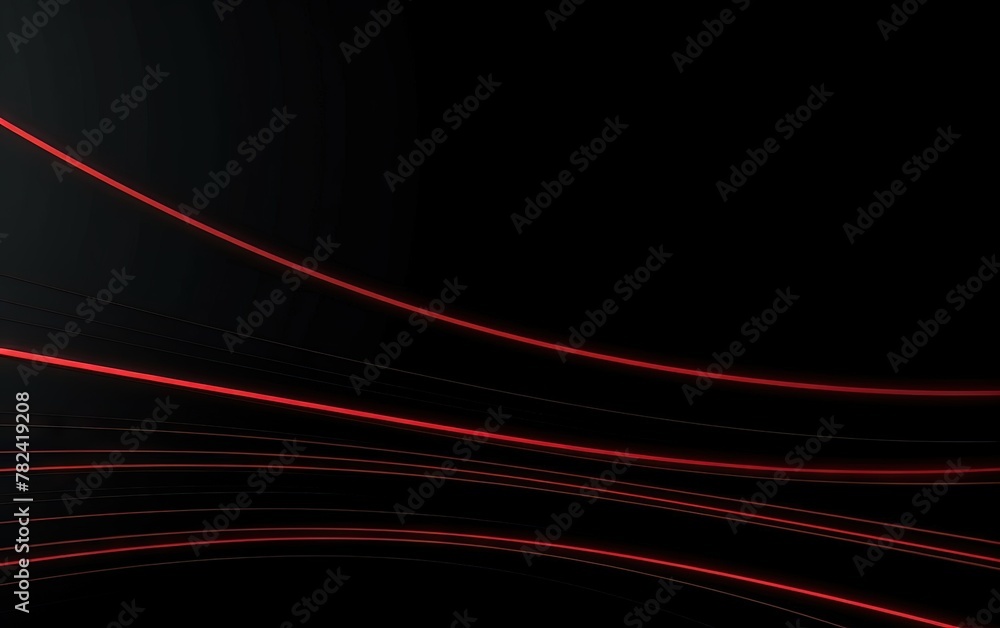 Aufkleber abstract minimalist red line design generative ai