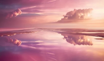Poster Serene Seascape with Vibrant Sunrise Sky Generative AI © AlexandraRooss