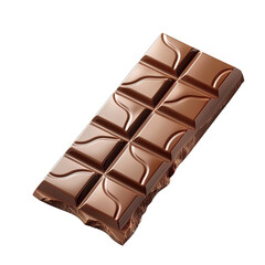 Chocolate bar on white background,png