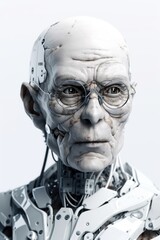 Futuristic AI Humanoid Head with Advanced Technology Generative AI