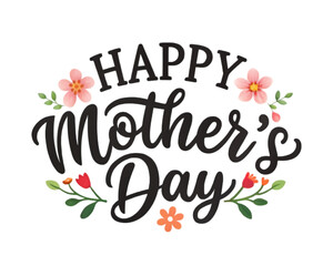happy mother day lettering
