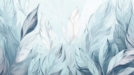 Delicate Botanical Watercolor Border Generative AI