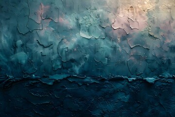 Artistic Grunge Texture in Moody Blues. Concept Grunge Art, Moody Blues, Textured Art, Artistic Flair, Distressed Vibes - obrazy, fototapety, plakaty