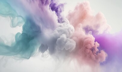 Ethereal Pastel Smoke Backdrop Generative AI