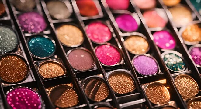 Colorful eyeshadows. Makeup for women.