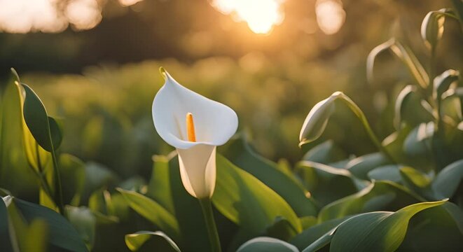 Water lily flower in spring.