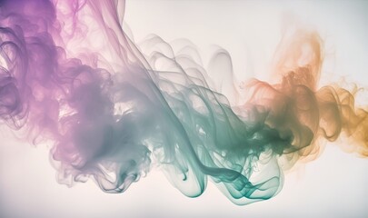 Ethereal Pastel Smoke Background Generative AI