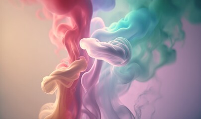 Ethereal Pastel Smoke Backdrop Generative AI - obrazy, fototapety, plakaty