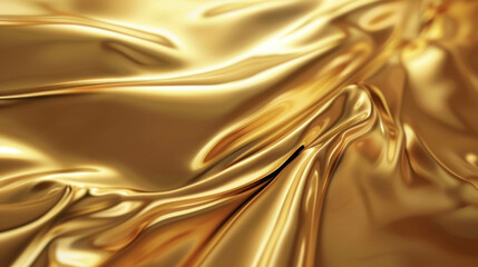smooth golden silk fabric simulation for upscale advertising