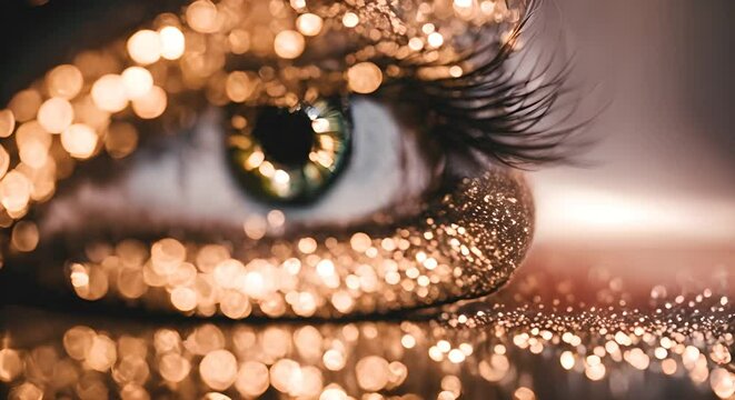 Glitter eyes.