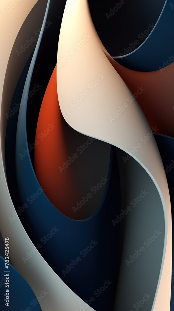Aufkleber abstract interplay of light and shadow generative ai