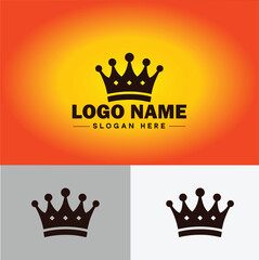 Crown logo icon King Royal Queen icon vector for business app silhouette Crown luxury fashion logo template