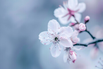 Soft Cherry Blossoms Blurred Background