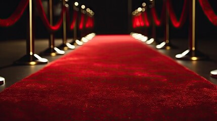 Glamorous Red Carpet Premiere Event Generative AI - obrazy, fototapety, plakaty
