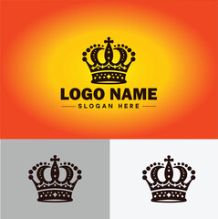Crown logo icon King Royal Queen icon vector for business app silhouette Crown luxury fashion logo template
