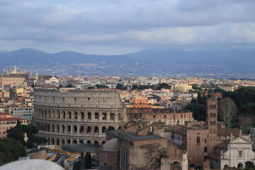 City of Rome and the colloseum