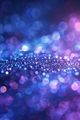 This image showcases a deep blue night-like background with a scattering of glowing bokeh lights suggesting a sense of wonder