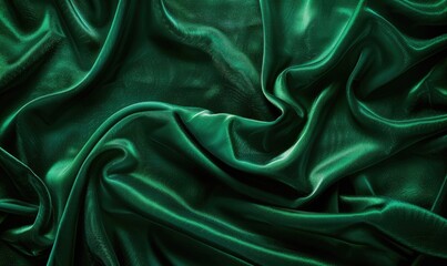 Obraz premium abstract background covered in plush velvet fabric in regal emerald green