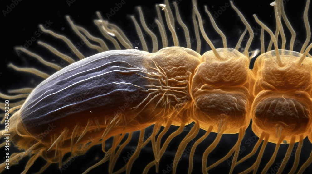Aufkleber yeast fungus microscope image generative ai