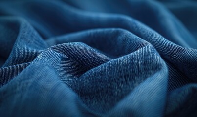 closeup view of classic blue denim fabric - Powered by Adobe