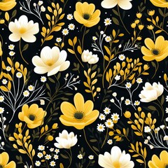 Cottagecore pattern - decorative background Generative AI