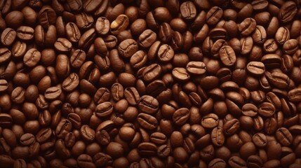 Obraz premium Artfully Arranged Coffee Beans on Soothing Background Generative AI