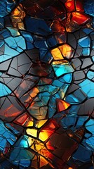 Fototapeta na wymiar Abstract Art Shattered Glass Pattern Generative AI
