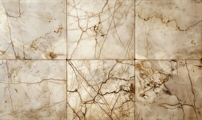 closeup view of the floor made of polished marble tiles in shades of creamy beige